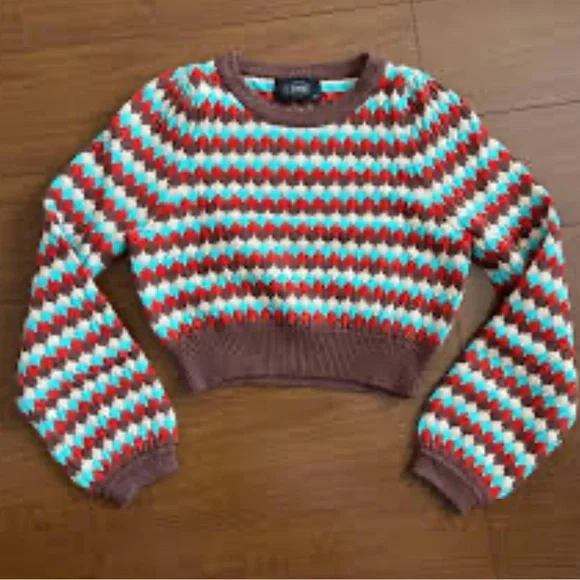 Cider Women's Vibrant Patterned Sweater size lg - Picture 3 of 4